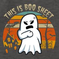 This Is Boo Sheet Ghost Spooky Sunset Funny Vector Backpack