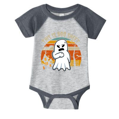 This Is Boo Sheet Ghost Spooky Sunset Funny Infant Baby Jersey Bodysuit