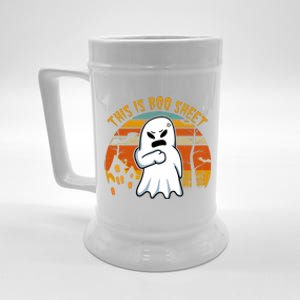 This Is Boo Sheet Ghost Spooky Sunset Funny Beer Stein