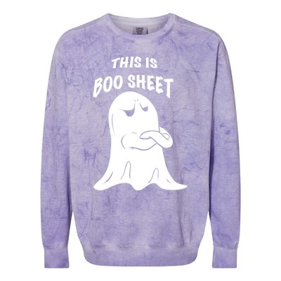 This Is Boo Sheet Funny Halloween Ghost Costume Gift Colorblast Crewneck Sweatshirt