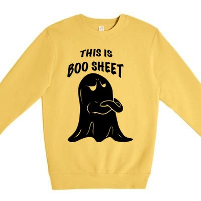 This Is Boo Sheet Funny Halloween Ghost Costume Gift Premium Crewneck Sweatshirt