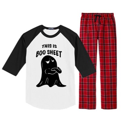 This Is Boo Sheet Funny Halloween Ghost Costume Gift Raglan Sleeve Pajama Set