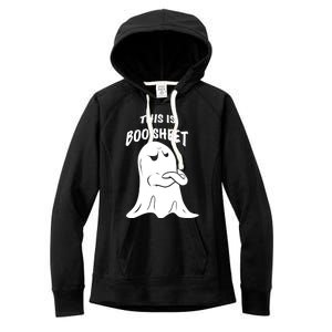 This Is Boo Sheet Funny Halloween Ghost Costume Gift Women's Fleece Hoodie