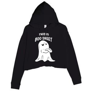 This Is Boo Sheet Funny Halloween Ghost Costume Gift Crop Fleece Hoodie