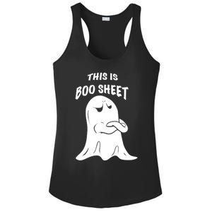 This Is Boo Sheet Funny Halloween Ghost Costume Gift Ladies PosiCharge Competitor Racerback Tank