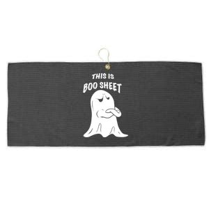 This Is Boo Sheet Funny Halloween Ghost Costume Gift Large Microfiber Waffle Golf Towel