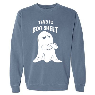 This Is Boo Sheet Funny Halloween Ghost Costume Gift Garment-Dyed Sweatshirt