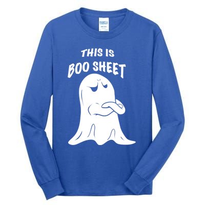 This Is Boo Sheet Funny Halloween Ghost Costume Gift Tall Long Sleeve T-Shirt