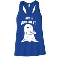 This Is Boo Sheet Funny Halloween Ghost Costume Gift Women's Racerback Tank