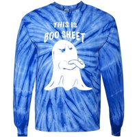 This Is Boo Sheet Funny Halloween Ghost Costume Gift Tie-Dye Long Sleeve Shirt