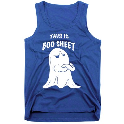 This Is Boo Sheet Funny Halloween Ghost Costume Gift Tank Top