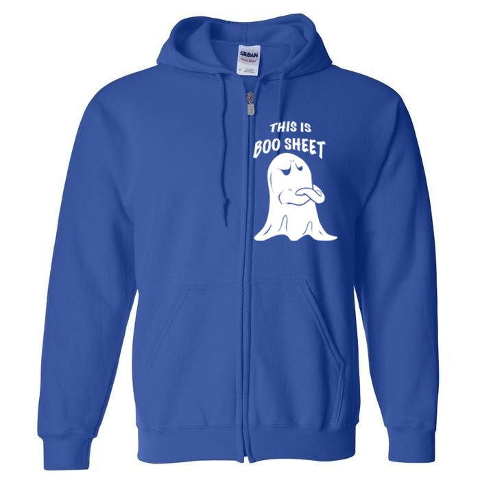 This Is Boo Sheet Funny Halloween Ghost Costume Gift Full Zip Hoodie