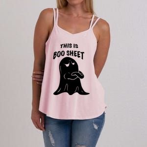 This Is Boo Sheet Funny Halloween Ghost Costume Gift Women's Strappy Tank