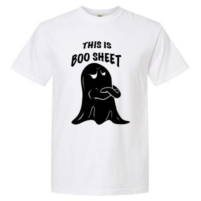 This Is Boo Sheet Funny Halloween Ghost Costume Gift Garment-Dyed Heavyweight T-Shirt