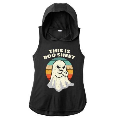 This Is Boo Sheet Ghost Retro Halloween Costume Men Women Ladies PosiCharge Tri-Blend Wicking Draft Hoodie Tank