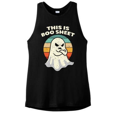 This Is Boo Sheet Ghost Retro Halloween Costume Men Women Ladies PosiCharge Tri-Blend Wicking Tank