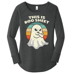 This Is Boo Sheet Ghost Retro Halloween Costume Men Women Women's Perfect Tri Tunic Long Sleeve Shirt