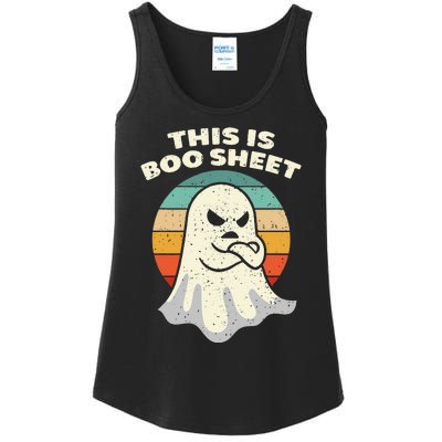 This Is Boo Sheet Ghost Retro Halloween Costume Men Women Ladies Essential Tank