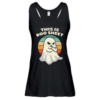 This Is Boo Sheet Ghost Retro Halloween Costume Men Women Ladies Essential Flowy Tank