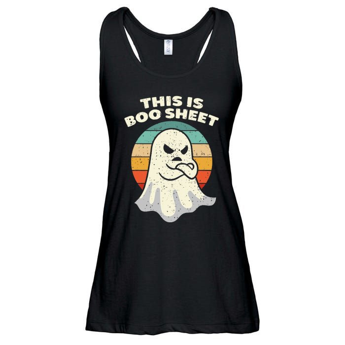 This Is Boo Sheet Ghost Retro Halloween Costume Men Women Ladies Essential Flowy Tank