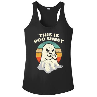 This Is Boo Sheet Ghost Retro Halloween Costume Men Women Ladies PosiCharge Competitor Racerback Tank