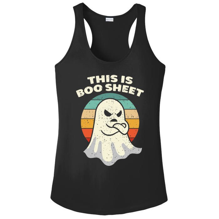 This Is Boo Sheet Ghost Retro Halloween Costume Men Women Ladies PosiCharge Competitor Racerback Tank