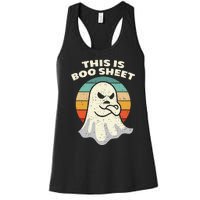 This Is Boo Sheet Ghost Retro Halloween Costume Men Women Women's Racerback Tank