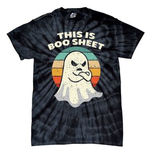 This Is Boo Sheet Ghost Retro Halloween Costume Men Women Tie-Dye T-Shirt