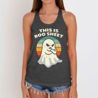 This Is Boo Sheet Ghost Retro Halloween Costume Men Women Women's Knotted Racerback Tank