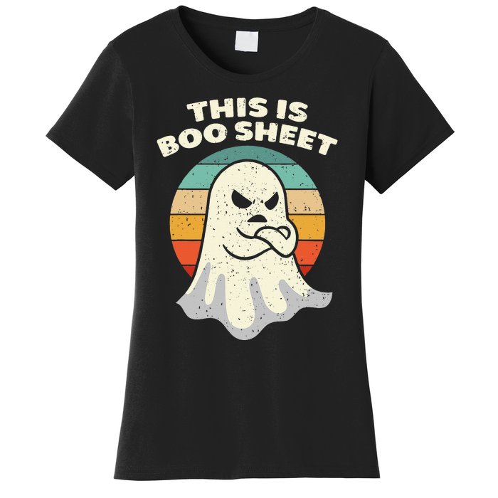 This Is Boo Sheet Ghost Retro Halloween Costume Men Women Women's T-Shirt