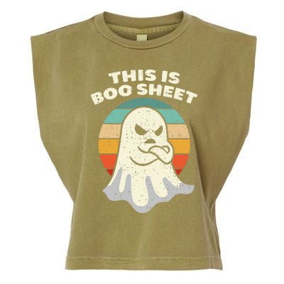 This Is Boo Sheet Ghost Retro Halloween Costume Men Women Garment-Dyed Women's Muscle Tee