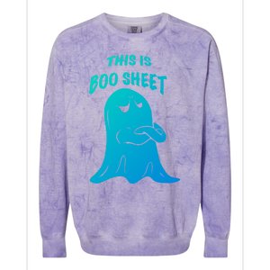 This Is Boo Sheet Funny Halloween Ghost Costume Gift Colorblast Crewneck Sweatshirt