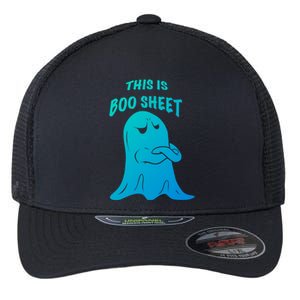 This Is Boo Sheet Funny Halloween Ghost Costume Gift Flexfit Unipanel Trucker Cap