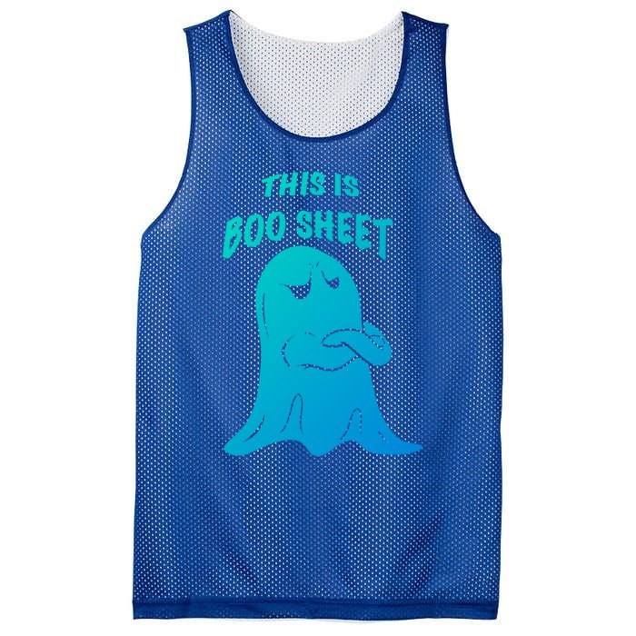 This Is Boo Sheet Funny Halloween Ghost Costume Gift Mesh Reversible Basketball Jersey Tank