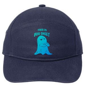 This Is Boo Sheet Funny Halloween Ghost Costume Gift 7-Panel Snapback Hat