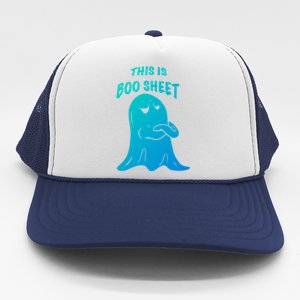 This Is Boo Sheet Funny Halloween Ghost Costume Gift Trucker Hat