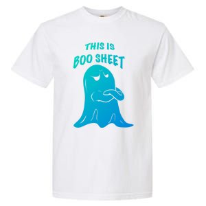 This Is Boo Sheet Funny Halloween Ghost Costume Gift Garment-Dyed Heavyweight T-Shirt