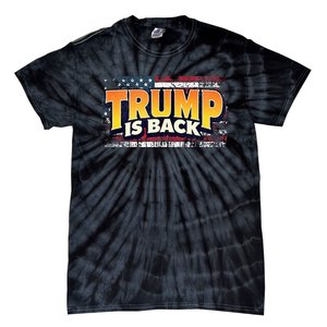 Trump Is Back Patriotic Design With American Flag 2024 47 Tie-Dye T-Shirt