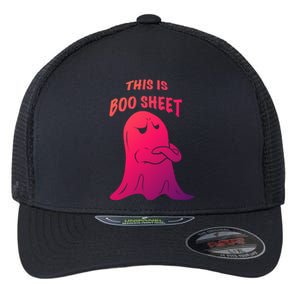 This Is Boo Sheet Funny Halloween Ghost Costume Gift Flexfit Unipanel Trucker Cap