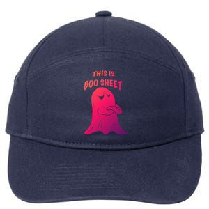 This Is Boo Sheet Funny Halloween Ghost Costume Gift 7-Panel Snapback Hat