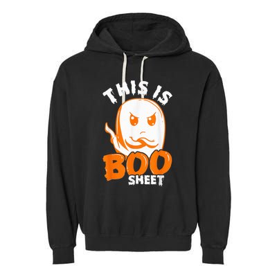 THIS IS BOO SHEET Funny Halloween Ghost Garment-Dyed Fleece Hoodie