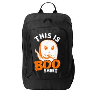 THIS IS BOO SHEET Funny Halloween Ghost City Backpack