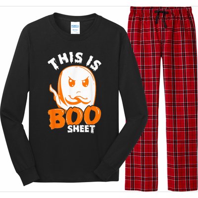 THIS IS BOO SHEET Funny Halloween Ghost Long Sleeve Pajama Set