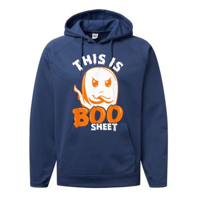 THIS IS BOO SHEET Funny Halloween Ghost Performance Fleece Hoodie