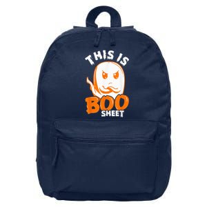 THIS IS BOO SHEET Funny Halloween Ghost 16 in Basic Backpack