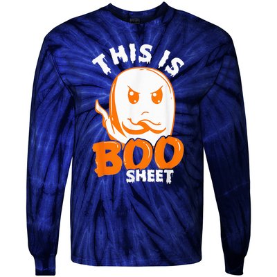 THIS IS BOO SHEET Funny Halloween Ghost Tie-Dye Long Sleeve Shirt