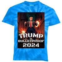 Trump Is Bulletproof 2024 Fight! Fight! Fight! Gift Kids Tie-Dye T-Shirt