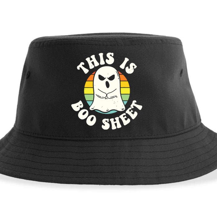 This Is Boo Sheet Ghost Retro Ghost Halloween Sustainable Bucket Hat