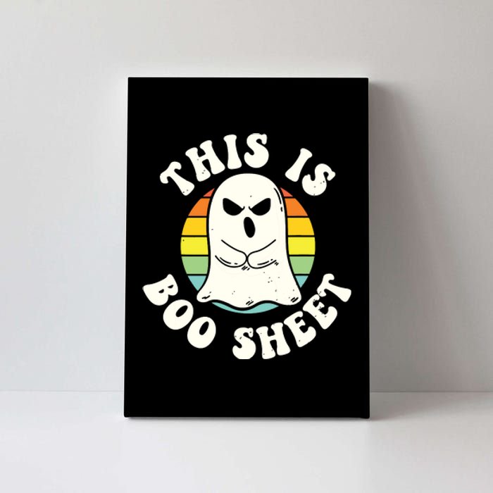 This Is Boo Sheet Ghost Retro Ghost Halloween Canvas