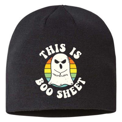 This Is Boo Sheet Ghost Retro Ghost Halloween Sustainable Beanie